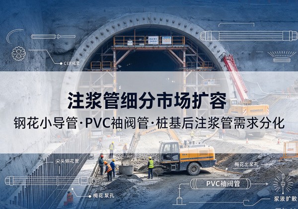 铅山注浆管细分市场扩容，隧道钢花小导管、PVC 袖阀管、桩基后注浆管需求分化